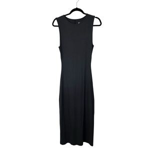 Quince Women’s Sleeveless Carbon Grey Tencel Rib Knit Tank Midi Dress Sz L GUC